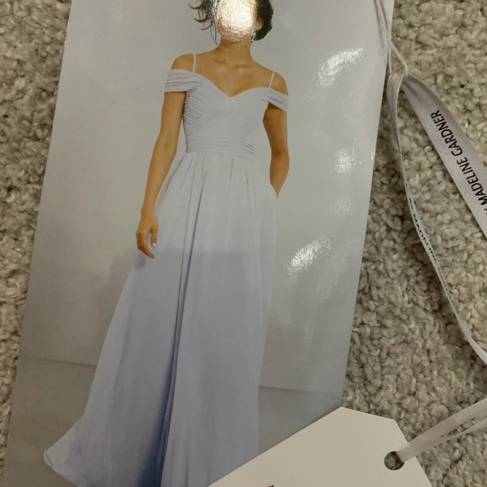 Morilee brand navy blue bridesmaid dress.